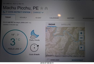 23 a0f. Peru - Aranwa Sacred Valley hotel - machu picchu weather