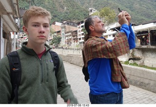673 a0f. Peru - Peru - Aguas Calientes - Niko and friend
