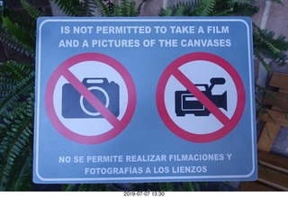 409 a0f. Peru - Cusco - church - no photos sign