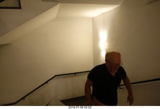 31 a0f. Cusco - morning stair climb in lieu of run + Adam