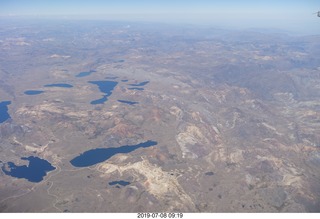 114 a0f. aerial - Peru - flight from Cusco to Lima - Andes Mountains - lakes