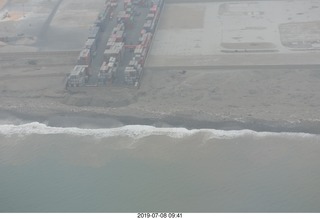 135 a0f. aerial - Peru - flight from Cusco to Lima - Pacific Ocean beach