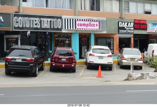 157 a0f. Peru - Lima walk around - tattoo and sex shops