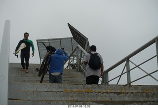229 a0f. Peru - Lima - Pacific Ocean beach - surfers