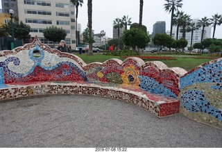 247 a0f. Peru - Lima - beach garden walk