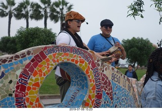 250 a0f. Peru - Lima - beach garden walk