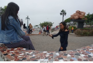 275 a0f. Peru - Lima - beach garden walk - picture taking