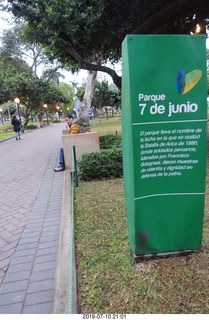 7 a0f. Peru - Lima - morning run  - Parque 7 de junio