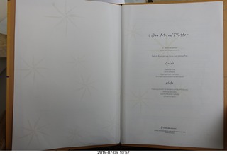 45 a0f. Peru - Lima - beach pier lunch - menu