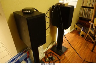 my jury-rigged hifi for testing the turntable