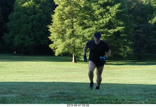Curtis Arboretum - Cheltenham XC alumni race - Adam running (before the race)
