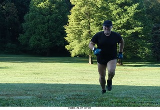 Curtis Arboretum - Cheltenham XC alumni race - Adam running (before the race)