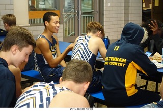 team + pizza