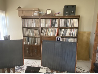 my hifi with fallen record shelf