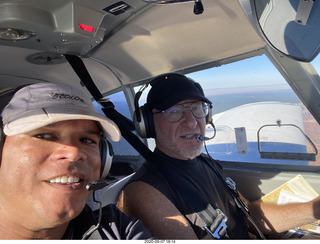 Kim Tarnowski and Adam flying in N8377W