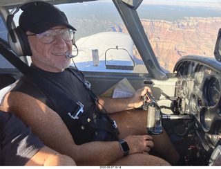 Kim Tarnowski and Adam flying in N8377W