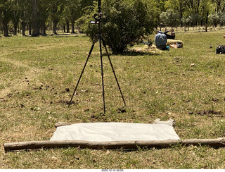 16 a0y. Argentina Eclipse Day - white sheet for shadow bands