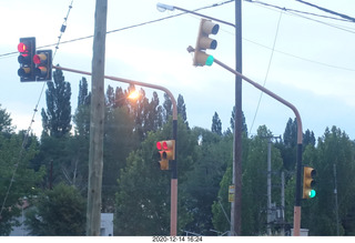 37 a0y. Argentina Eclipse Day - traffic light green