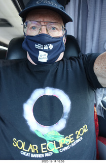 44 a0y. Argentina Eclipse Day - driving to the eclipse site + Adam