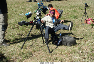 156 a0y. Argentina Eclipse Day - Chris and his toys