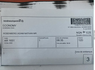 19 a0y. paperwork for flight