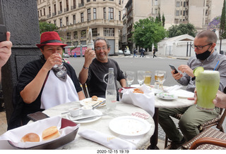 57 a0y. Argentina - Buenos Aires - lunch at Pertulli restaurant - Leticia, Chris, Paul