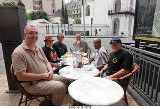 71 a0y. Argentina - Buenos Aires - lunch at Pertulli restaurant - Quentin, Leticia, Chris, Paul, Shane, and Adam