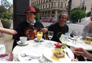 73 a0y. Argentina - Buenos Aires - lunch at Pertulli restaurant - Leticia and Chris