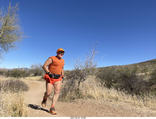 NH2T hike Browns Ranch - Adam running