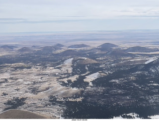 4 a1n. aerial - mountains north of Flagstaff - old and we-hope-dormant volcanos