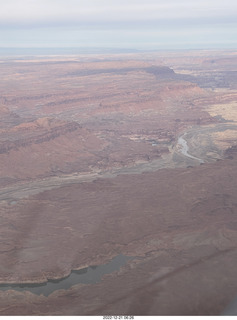 25 a1n. aerial - Lake Powell  low water