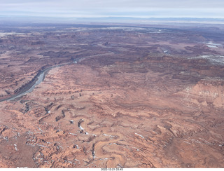 86 a1n. aerial - Canyonlands on Colorado River side