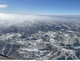 212 a1n. aerial - canyonlands - Green River, Desolation Canyon, Book Cliffs - thin clouds