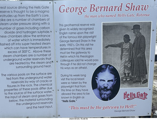 205 a1s. New Zealand - Hell's Gate - mud and thermal walk sign