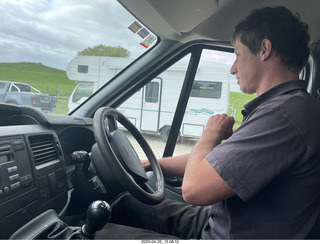 69 a1s. New Zealand - Spellbound Glowworm & Cave Tours - down to the cave - our guide Kerrin