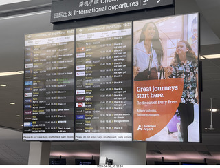 77 a1s. New Zealand - Auckland Airport - airline flights without my flight