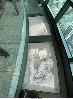 New Zealand - Auckland Sky Tower 51st floor view down through glass