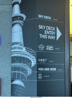 New Zealand - Auckland Sky Tower 51st floor view down through glass