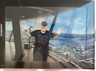 14 a1s. New Zealand - Auckland Sky Tower brochure + Adam