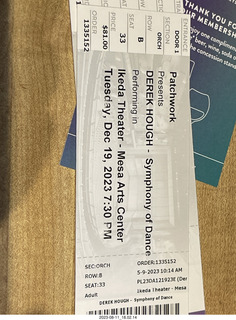 Mesa ticket on my birthday