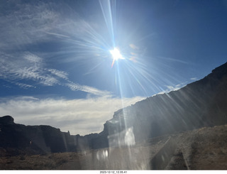 69 a20. Dirty Devil airstrip - sun blind