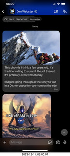 96 a20. Signal - line climbing Mount Everest