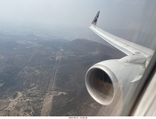 12 a23. aerial - airline flight to Mexico