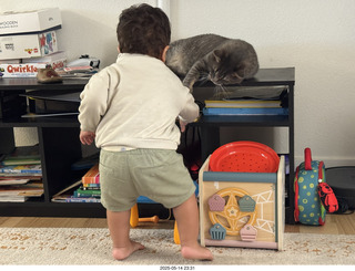 Anthony Junior and cat Potato