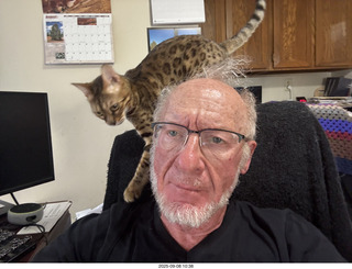 Anthony Junior and cat Potato