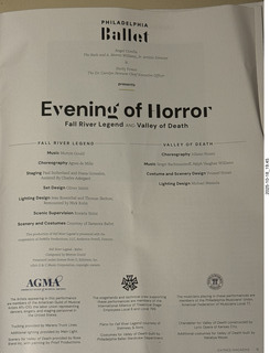 Philadelphia Ballet - Evening of Horrors curtain call