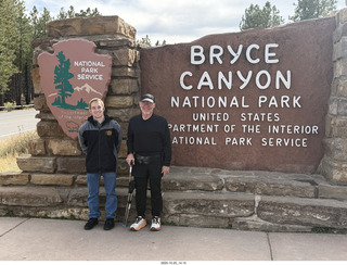 86 a2n. Bryce Canyon National Park entrance - Tyler and Adam