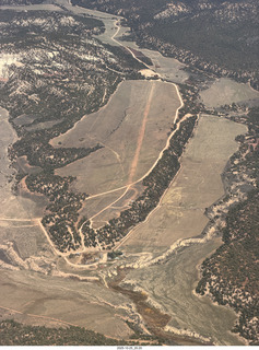 219 a2n. TF - aerial - interesting-looking airstrip in Utah