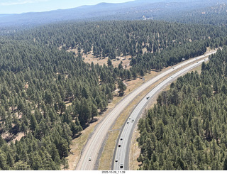 272 a2n. aerial - forest south of Flagstaff, Arizona - Interstate 17