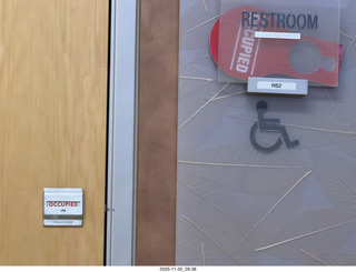 restroom - why the red OCCUPIED sign?
